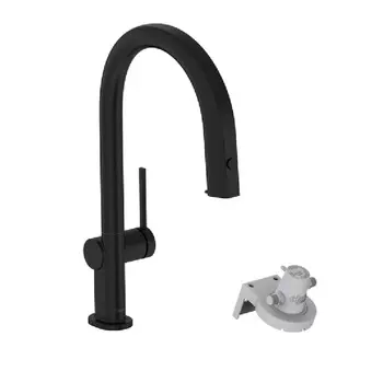 Смеситель Hansgrohe Aqittura M91 76803670 для кухни, черный матовый