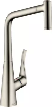 Смеситель Hansgrohe Metris M71 14780800 для кухонной мойки, сталь