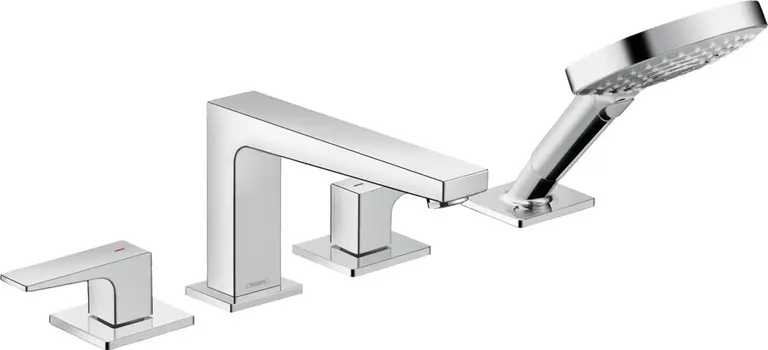 Смеситель Hansgrohe Metropol 32552000 на борт ванны на 4 отверстия