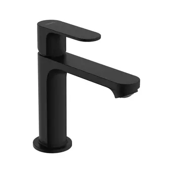 Смеситель Hansgrohe Rebris S 110 72517670 для раковины со сливным гарнитуром черный