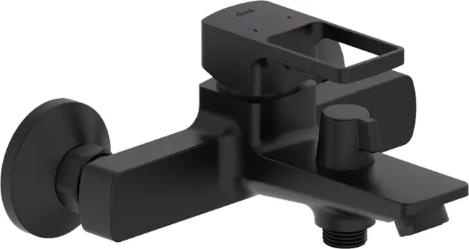 Смеситель Iddis Bild BILBL00i02WA для ванны с душем, черный матовый