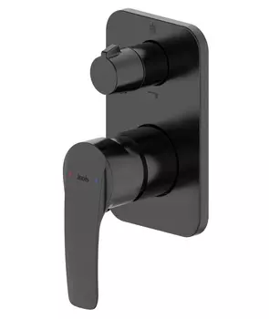 Смеситель Iddis Ray RAYBL00i67 для ванны с душем, встраиваемый, с двумя выходами, черный матовый