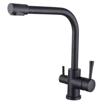 Смеситель KAISER Merkur 26044-2 (черный мрамор) для кухонной мойки под фильтр