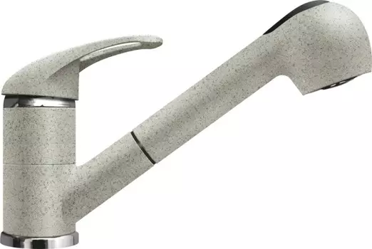 Смеситель Lava SG03 SCA для кухонной мойки, с выдвижным изливом, серый