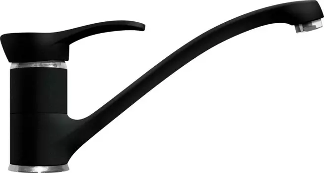 Смеситель Lava SG04 LAV для кухонной мойки, черный металлик
