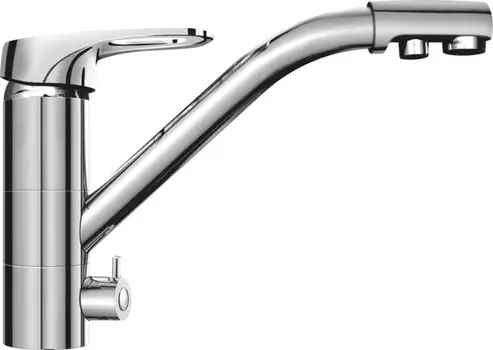 Смеситель Lava SG05 CR для кухонной мойки, с подключением к фильтру питьевой воды, хром