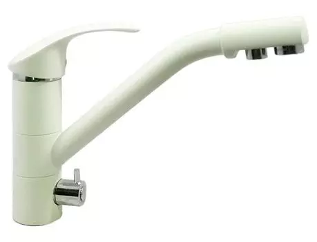 Смеситель Lava SG05 Latte для кухонной мойки, с подключением к фильтру питьевой воды, белый