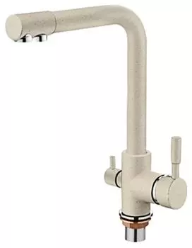 Смеситель Ledeme L4055W-3 для кухонной мойки, молочный матовый