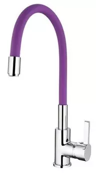Смеситель Ledeme L4898-8 для кухонной мойки, хром/фиолетовый