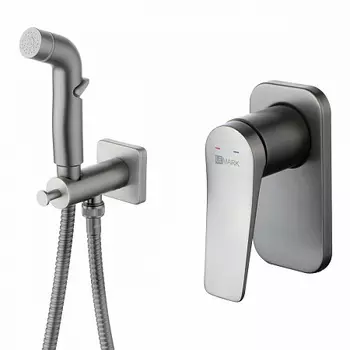 Смеситель Lemark Bronx LM3719GM для биде, графит
