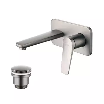 Смеситель Lemark Bronx LM3726GM скрытого монтажа, для раковины, графит