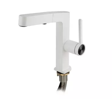 Смеситель Magnus 8233 для кухонной мойки, белый