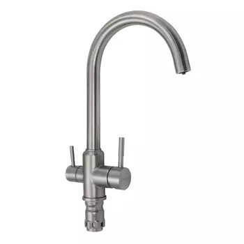 Смеситель Magnus 91114 кухонный, под фильтр, сатин