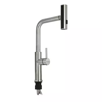 Смеситель Magnus 9131 для кухонной мойки, шаровый, Г-образный, сатин