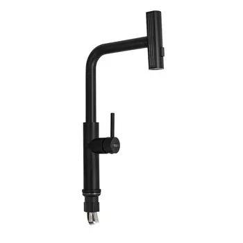 Смеситель Magnus 9132 для кухонной мойки, шаровый, Г-образный, черный