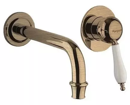 Смеситель Margaroli Classica RU1002AA01BR для раковины, с внутренней частью, бронза