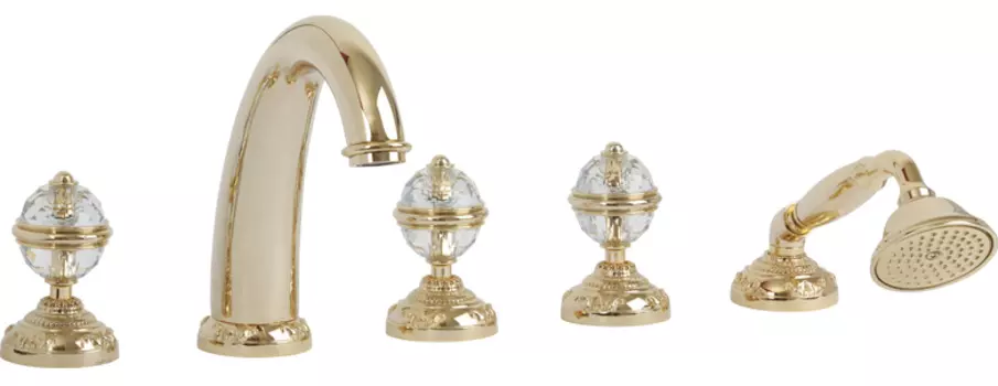 Смеситель Migliore Cristalia Swarovski ML.CRS-3780 Do на борт ванны