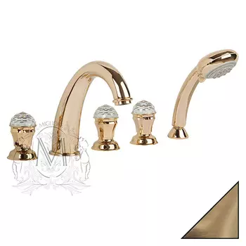 Смеситель Migliore Korona Swarovski ML.KRN-4780 Br на борт ванны