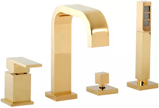 Смеситель Migliore Kvant Gold 25392 на борт ванны, золото
