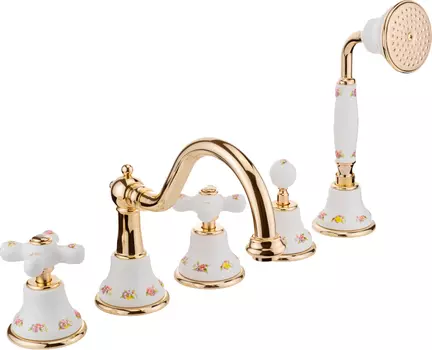 Смеситель Migliore Provance 19480 на борт ванны, золото