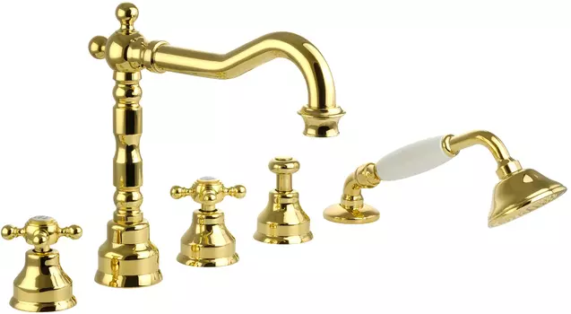 Смеситель Migliore Revival 19507 на борт ванны, золото