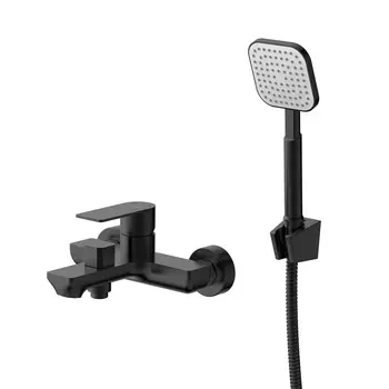 Смеситель Milardo Maze MAZBL00M02 для ванны с душем, черный матовый