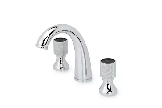 Смеситель на борт ванны Boheme Royal Cristal 277-Royal/CRST black хром