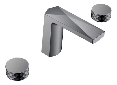 Смеситель на борт ванны Boheme Venturo 150-SGM-DIAMOND графит глянец