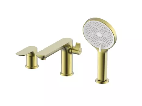 Смеситель на борт ванны Raglo R03.31.03 золотой сатин