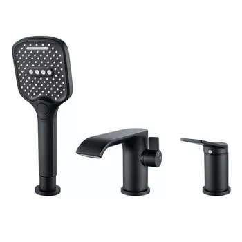 Смеситель на борт ванны Shevanik S4112H черный