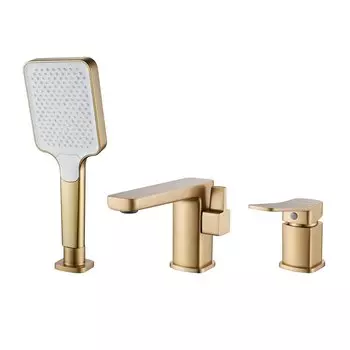 Смеситель на борт ванны Shevanik S9912G золотой сатин