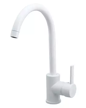 Смеситель OneLife P04-001W для кухонной мойки, белый