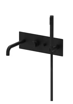 Смеситель Paffoni Jo JO001NO для ванны с душем (с внутренней частью) черный матовый