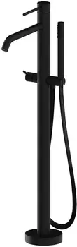 Смеситель Paffoni Light LIG032NO напольный, для ванны с душем, черный матовый