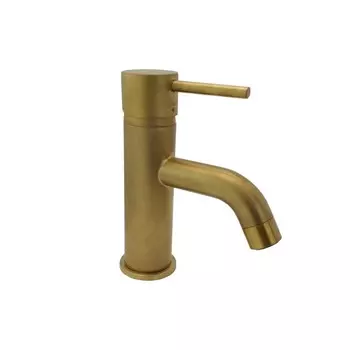 Смеситель Paini Cox 78PJ211 для раковины с донным клапаном золото матовое