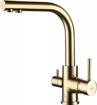 Смеситель для кухонной мойки Paulmark Essen Es213011-G золото