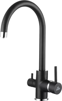 Смеситель для кухонной мойки Paulmark Essen Es213211-418 черный металлик