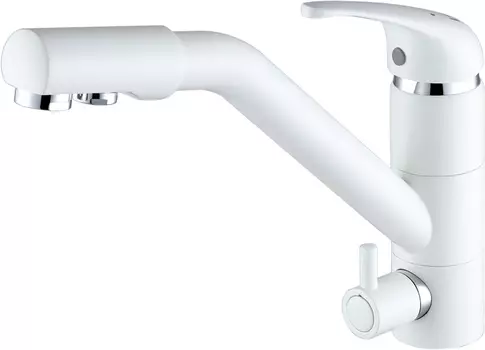 Смеситель для кухонной мойки Paulmark Hessen He213017-431 белый матовый
