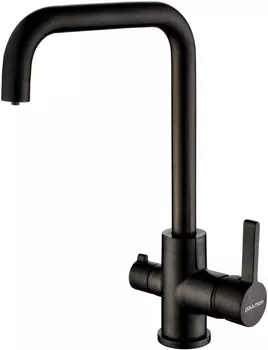 Смеситель для кухонной мойки Paulmark Logas Lo213021-GM вороненая сталь