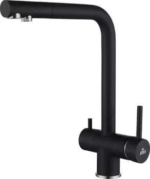 Смеситель для кухонной мойки Paulmark Skalen Sk213020-418 черный металлик