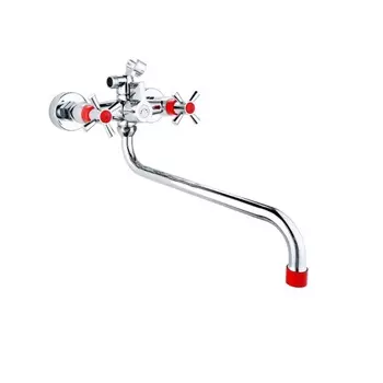 Смеситель PLStart PL2218-10 для ванны с душем хром/красный