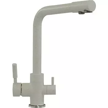 Смеситель Polygran Дуо 627499 для кухонной мойки, серый