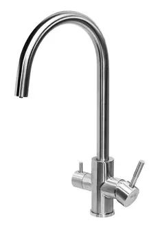 Смеситель Профсан STEEL ПСМ-300-11 для кухни с подключением фильтра нержавеющая сталь