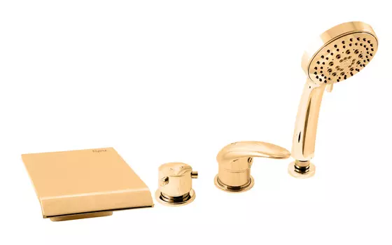 Смеситель RAV Slezak Dunaj D473.5PZ на борт ванны, золото