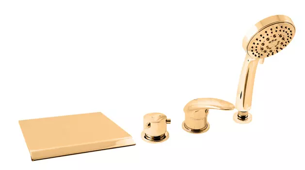 Смеситель RAV Slezak Dunaj D474.5PZ на борт ванны, золото