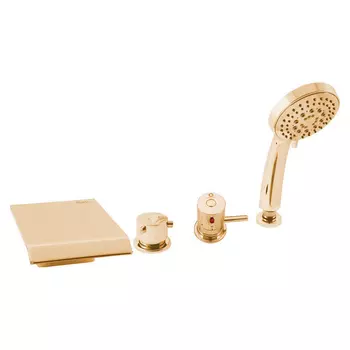 Смеситель RAV Slezak Dunaj DT273.5PZ на борт ванны, золото