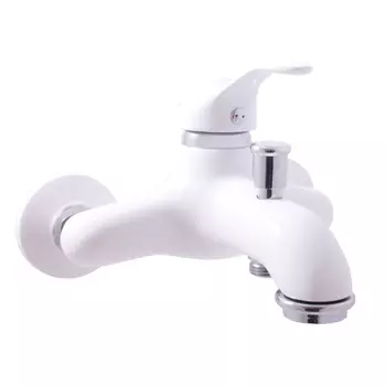 Смеситель Rav Slezak Labe L054.5BC для ванны с душем, белый/хром