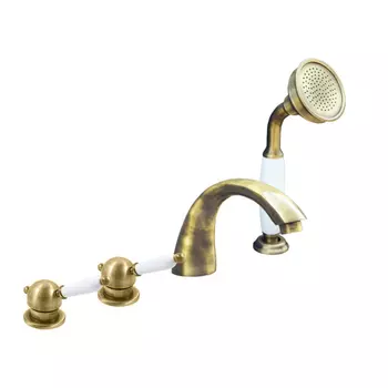 Смеситель RAV Slezak Labe L569.5PSM на борт ванны, бронза