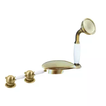 Смеситель RAV Slezak Labe L570.5PSM на борт ванны, бронза