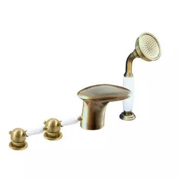 Смеситель RAV Slezak Labe L571.5PSM на борт ванны, бронза